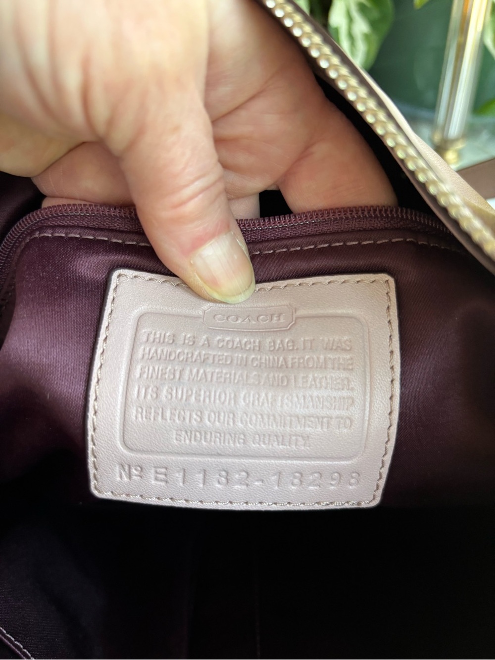 Coach Kristin Pale Pink Leather Expandable Shoulder Bag with Silver Hardware - Picture 5 of 10